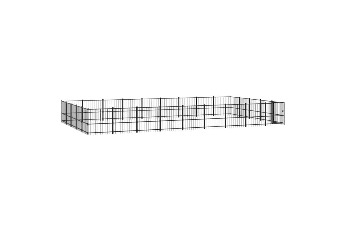 Vidaxl 3124639 Outdoor Dog Kennel Steel 42.34 M2