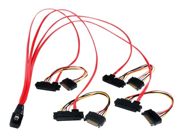 STARTECH.COM - StarTech 50cm Internal Serial Attached SCSI Mini SAS Cable - SFF8087 to 4x SFF8482 - Internal Mini SAS Cable (SAS808782P50) - SAS internal cable - 50 cm
