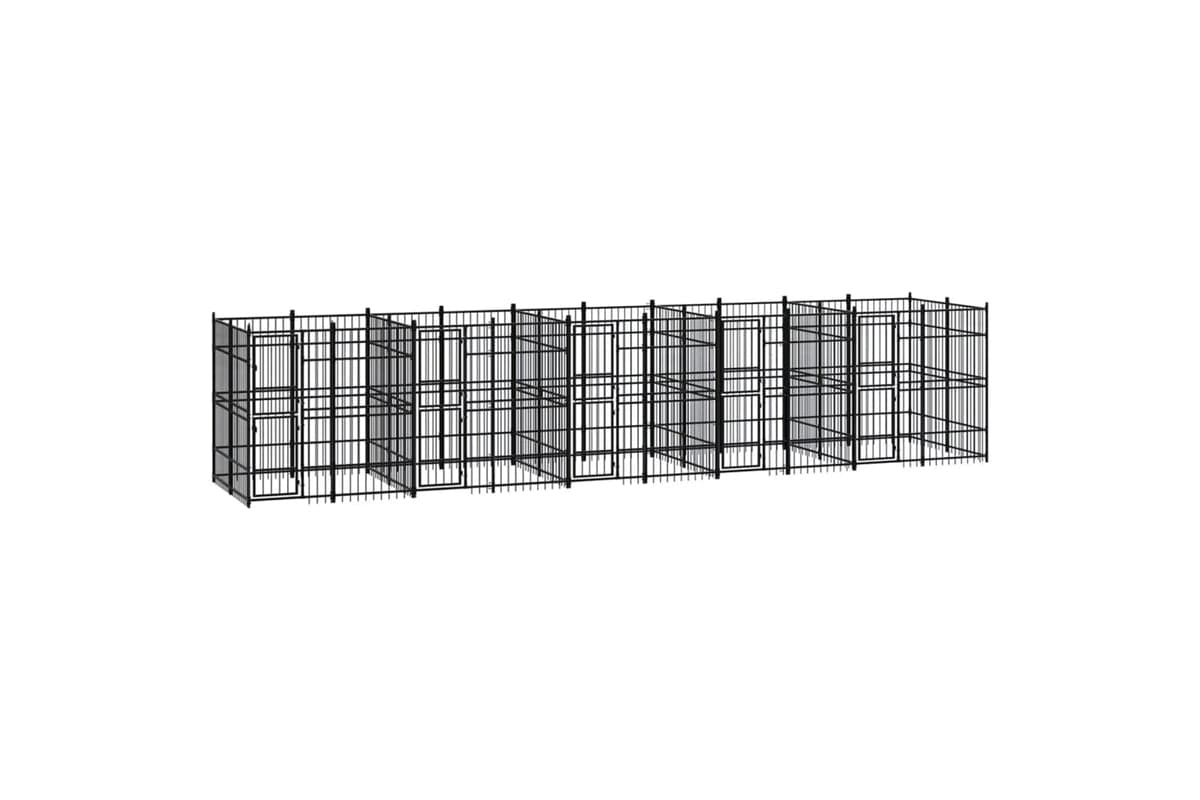 Vidaxl 3098013 Outdoor Dog Kennel Steel 18.43 M2