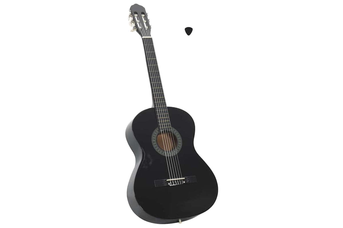 vidaXL 70110 Classical Guitar For Beginner Black 4/4 39" Basswood