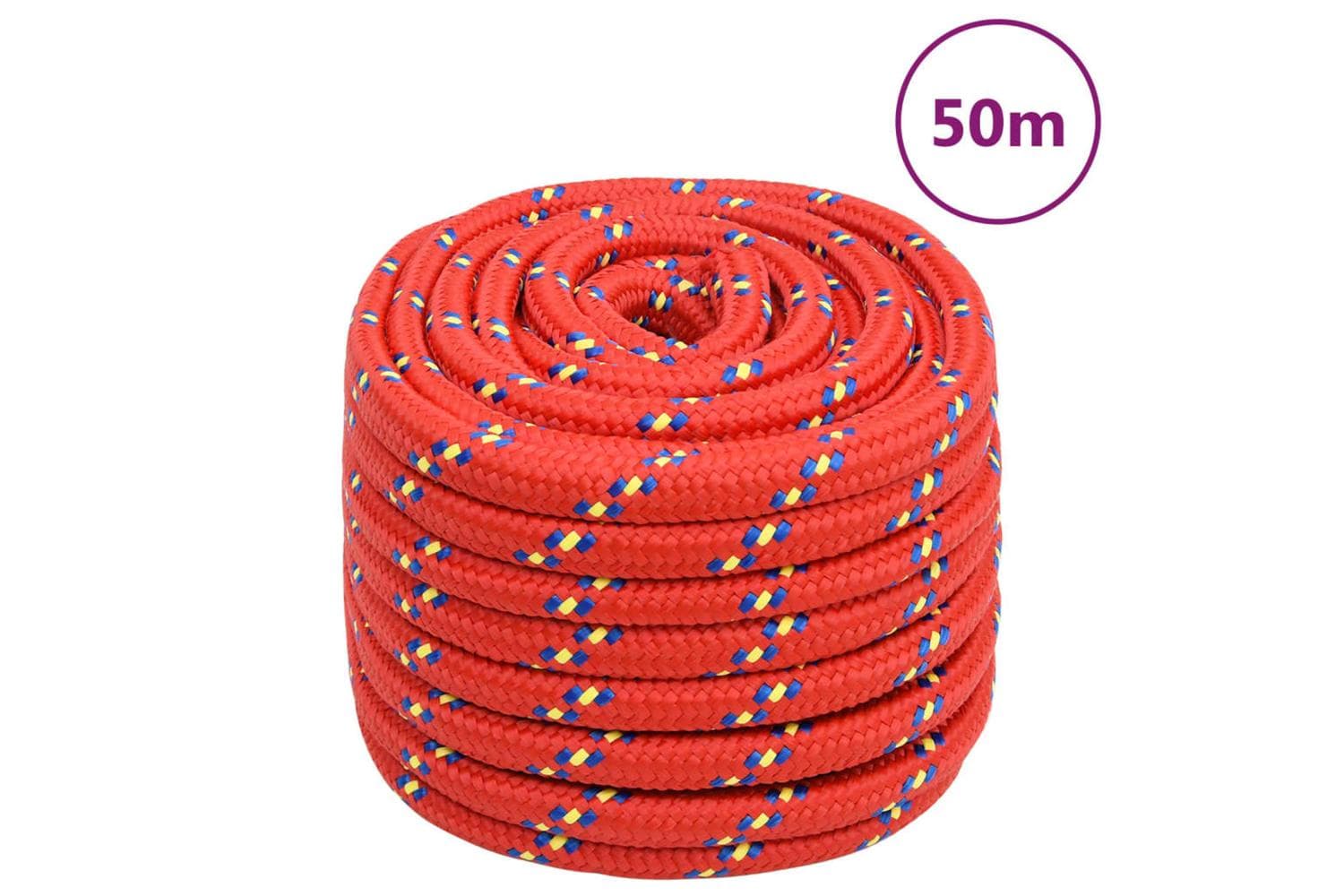 vidaXL 152421 Boat Rope Red 20mm 50 M Polypropylene