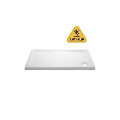 White – Anti-Slip – Rectangular Shower Tray – Stone Resin – Pearl