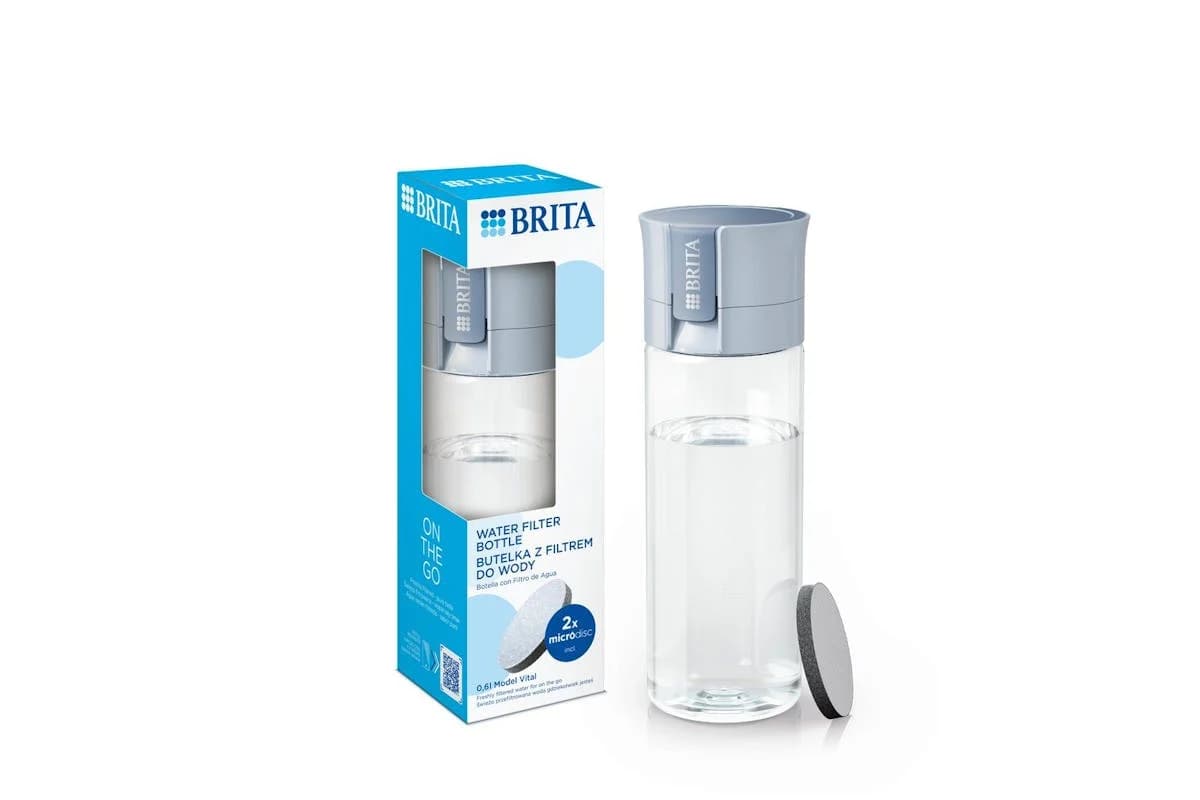 Brita Water Filter Bottle Light Blue | Water Filter Bottle | Plastic | 0.6 Litre