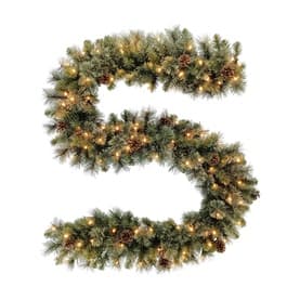 Pre-lit LED Cashmere Pinecone Garland 9ft