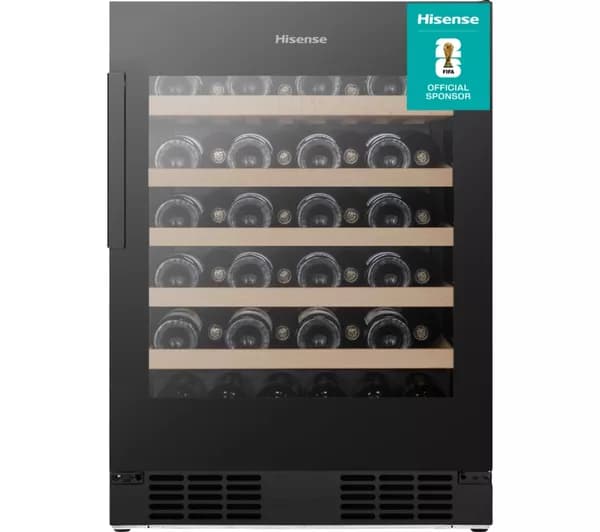 HISENSE RW3N132GSLF Wine Cooler - Black