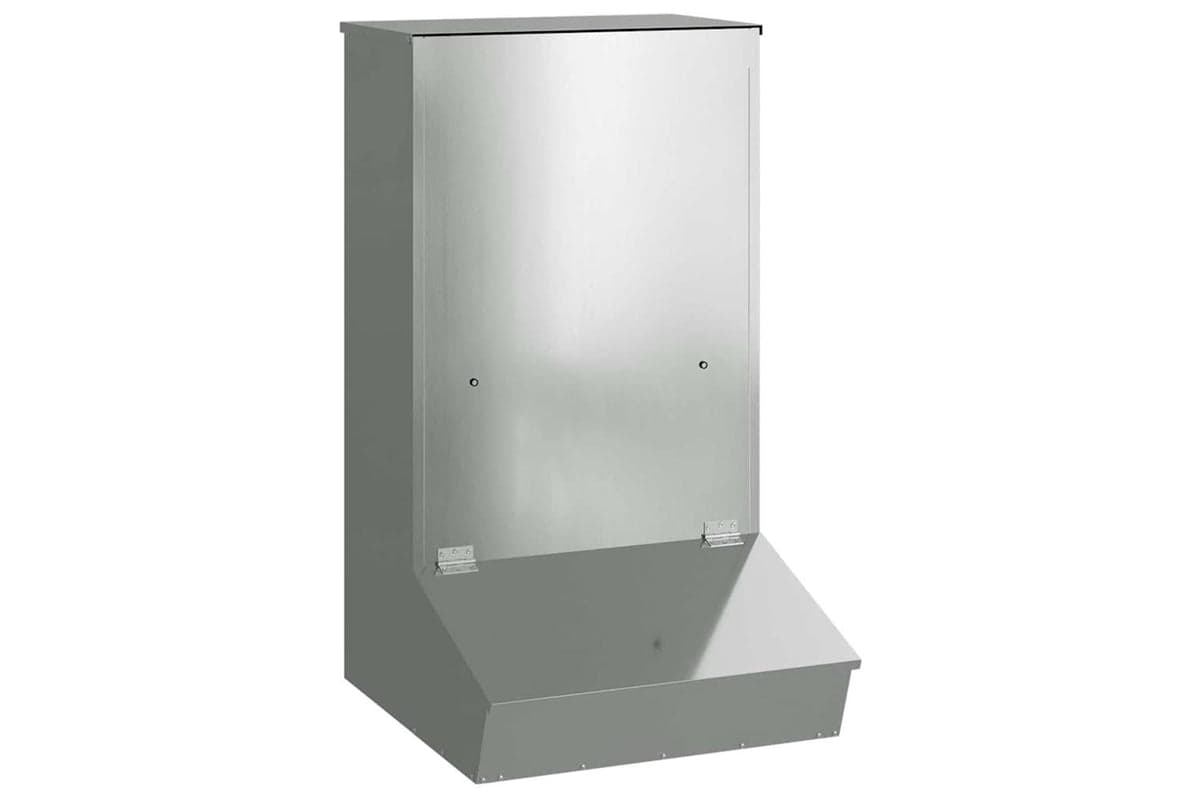 Vidaxl Pig Feeder Silver 55 X 51 X 915 Cm Galvanised Steel