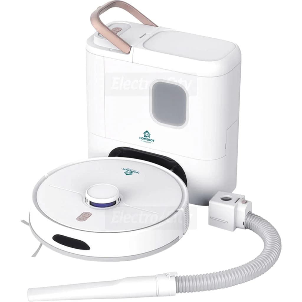 Homebot Nozzie 4-in-1 Robot Vacuum and Mop with Self Emptying Station | White