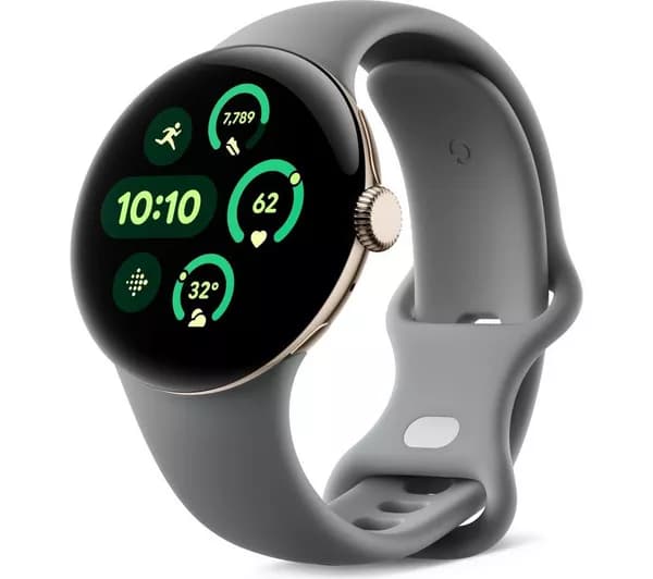 GOOGLE Pixel Watch 3 4G LTE - Champagne Gold, Hazel Band, 41 mm