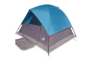 Vidaxl Camping Tent Dome 3-person Blue Waterproof