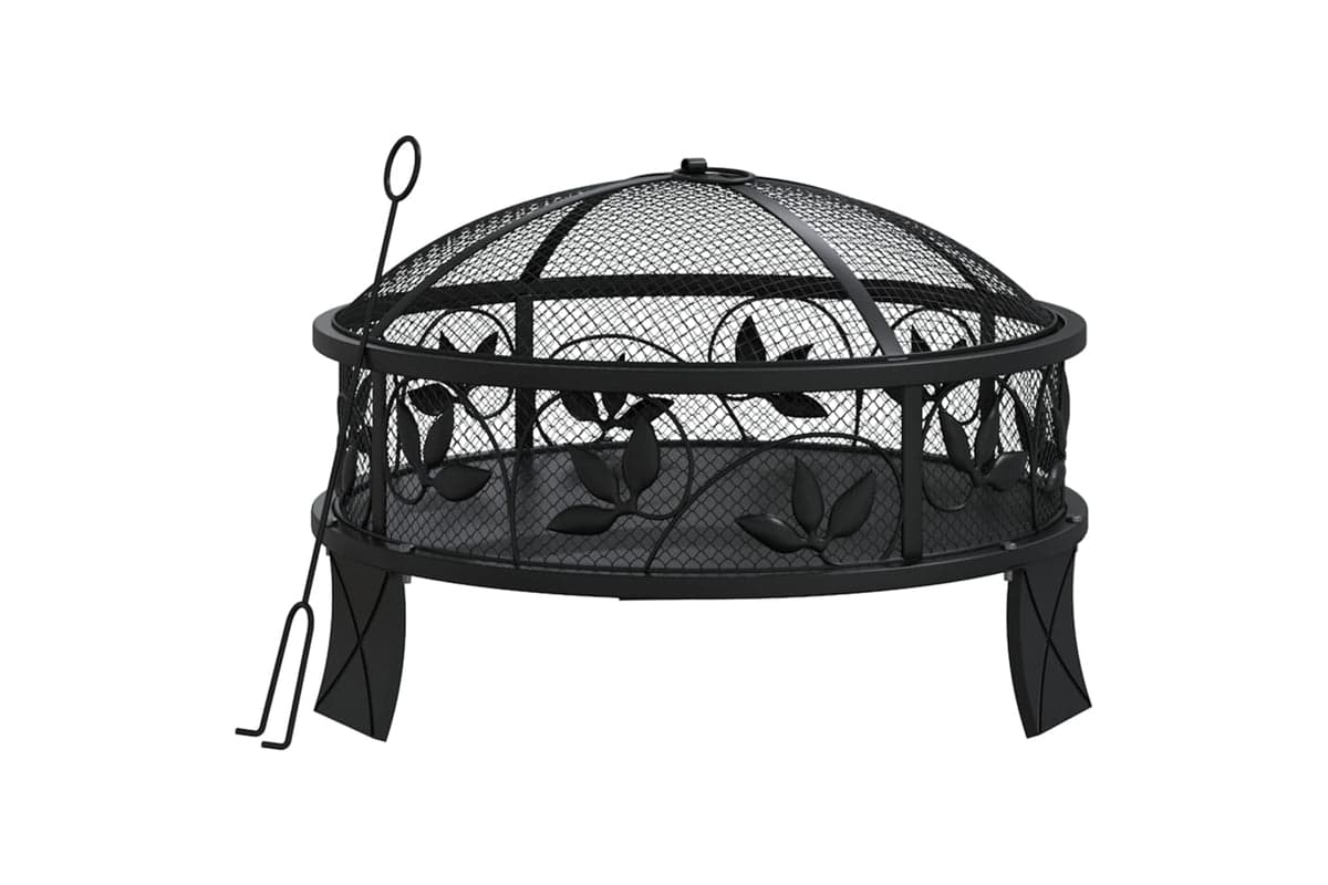 vidaXL 360063 Fire Pit With Poker 50cm Xxl Steel