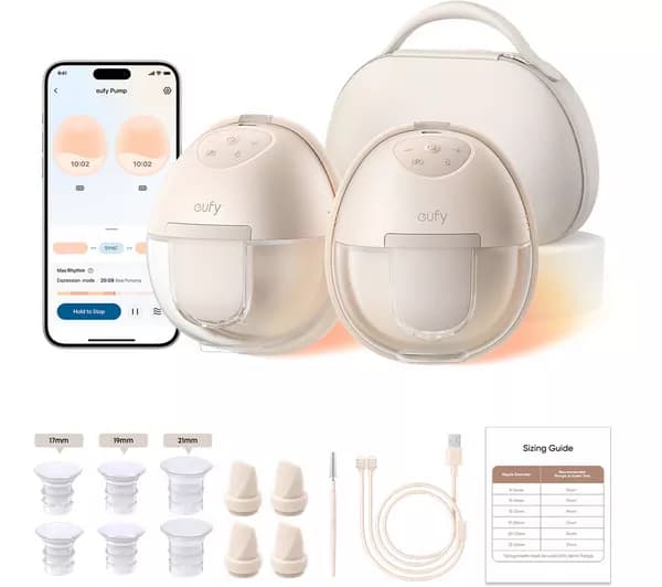 EUFY S1 Pro Wearable Heated Electric Breast Pump - Brown