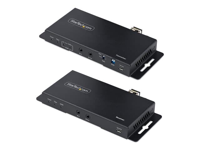 STARTECH.COM - Startech 4K HDMI over Fiber Extender Kit, 4K 60Hz up to 3300ft/1km (Single Mode) or 1000ft/300m (Multimode) LC Fiber Optic, HDR/HDCP, Audio/RS232/IR Extender, HDMI Video Extender - Transmitter and Receiver Kit (ST121HD20FXA2)