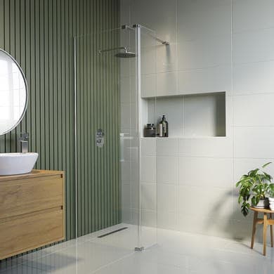 Corvus Shower Screen with Hinged Flipper Return