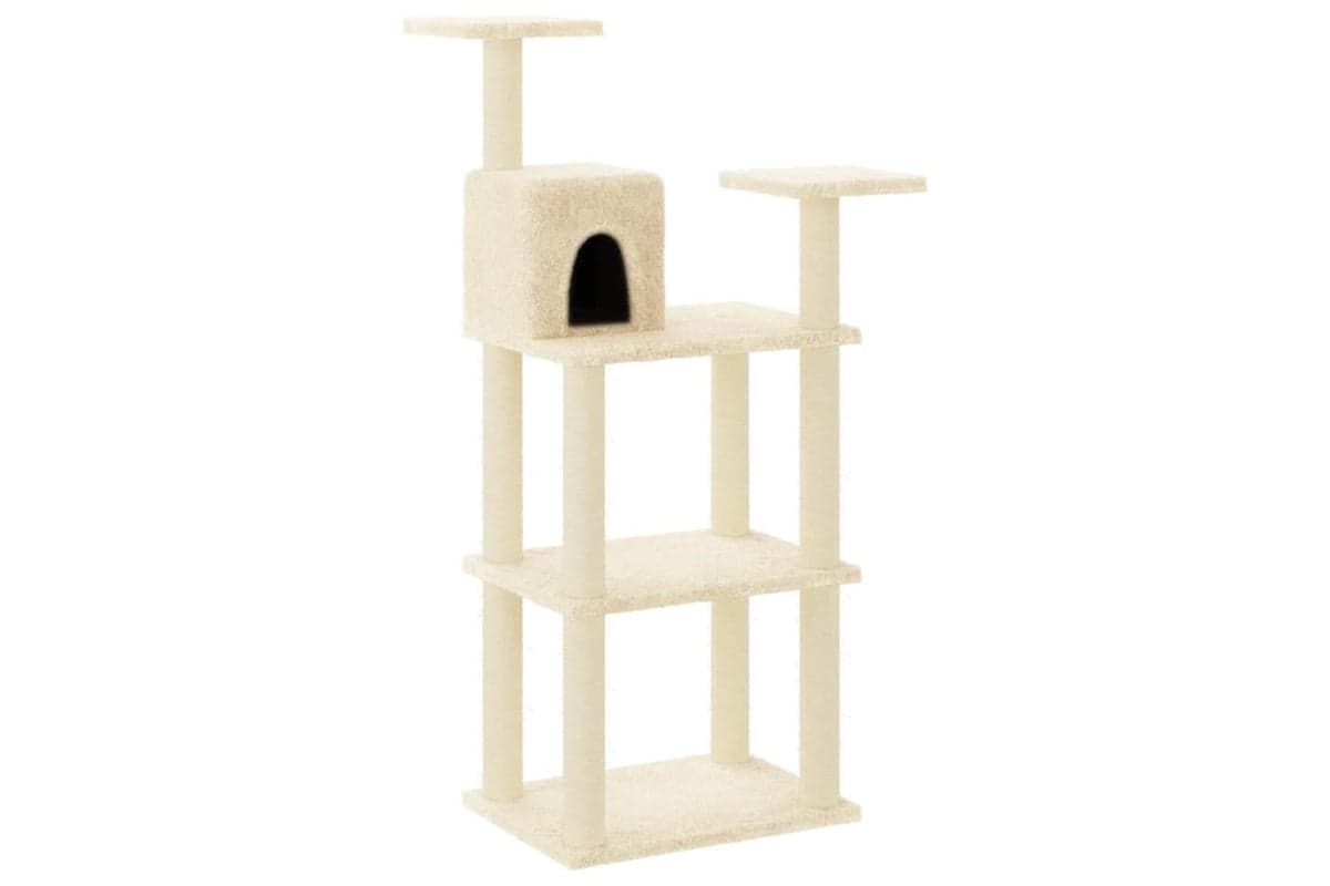 Cat Tree With Sisal Scratching Posts Cream 1185 Cm