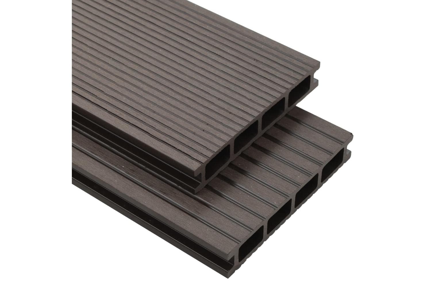 Vidaxl 275718 Wpc Hollow Decking Boards With Accessories 10m