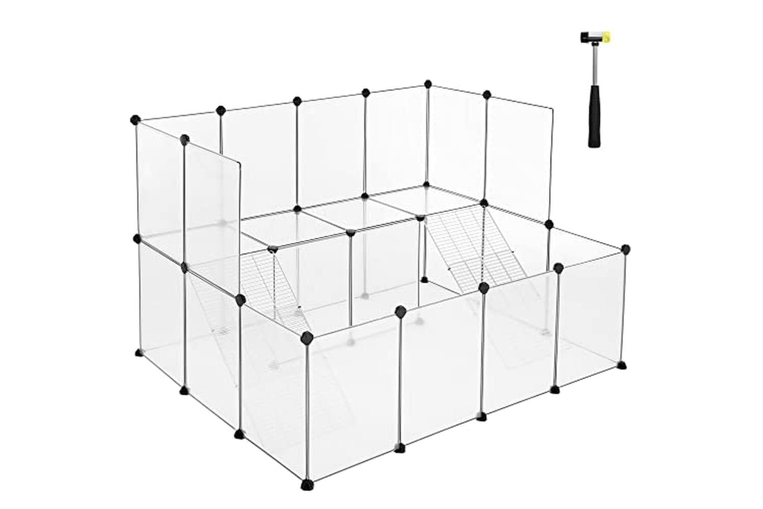 Songmics Guinea Pig Playpen | Diy Hutch Cage | White | Large