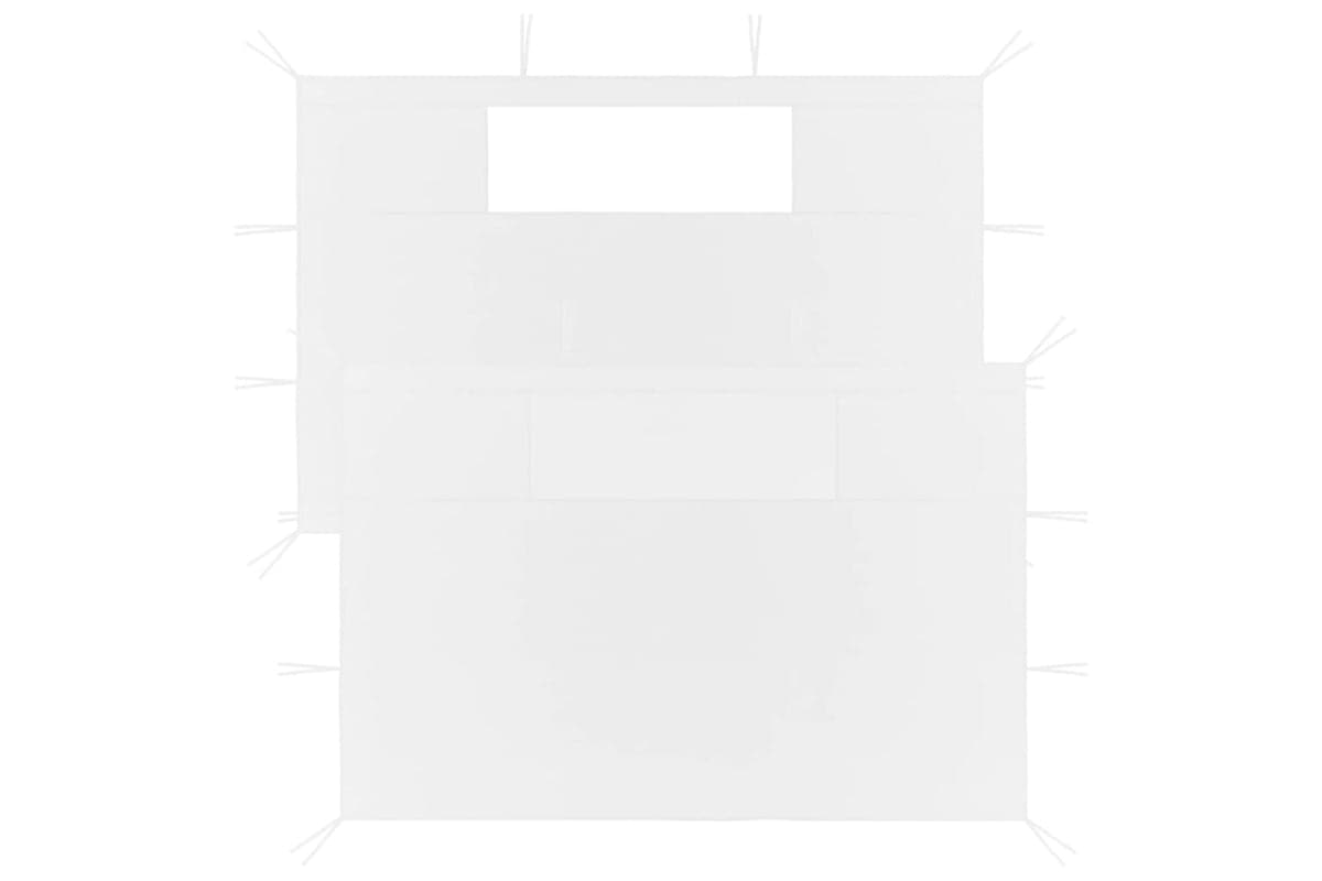 Vidaxl 3070420 Gazebo Sidewalls With Windows 2 Pcs White