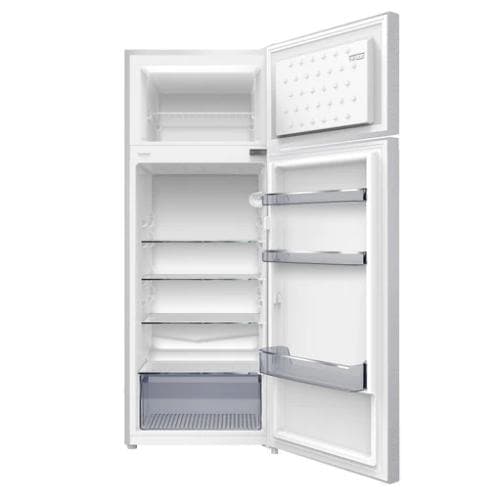 POWERPOINT            170/41LITRE 143X54CM TOP MOUNTED FRIDGE FREEZER - INOX