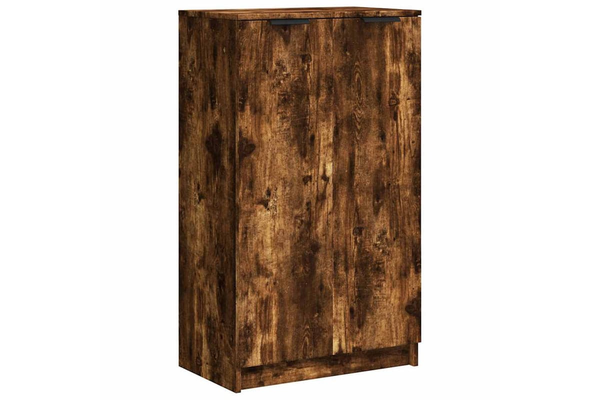 Vidaxl 817108 Shoe Cabinet Smoked Oak 59x35x100 Cm Engineered Wood