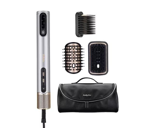 BABYLISS Air Wand Limited Edition Dryer, Styler & Straightener Beauty Set - Silver