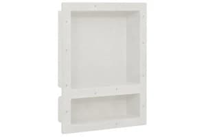 vidaXL 151396 Shower Niche With 2 Compartments Matt White 41x51x10cm