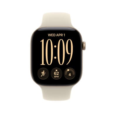Apple Watch Series 12 GPS 46mm Light Gold Aluminium Case with Sand Sport Band - S/M | MJEN4MP/A