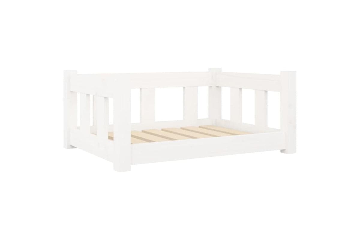 Dog Bed White 655x505x28 Cm Solid Wood Pine