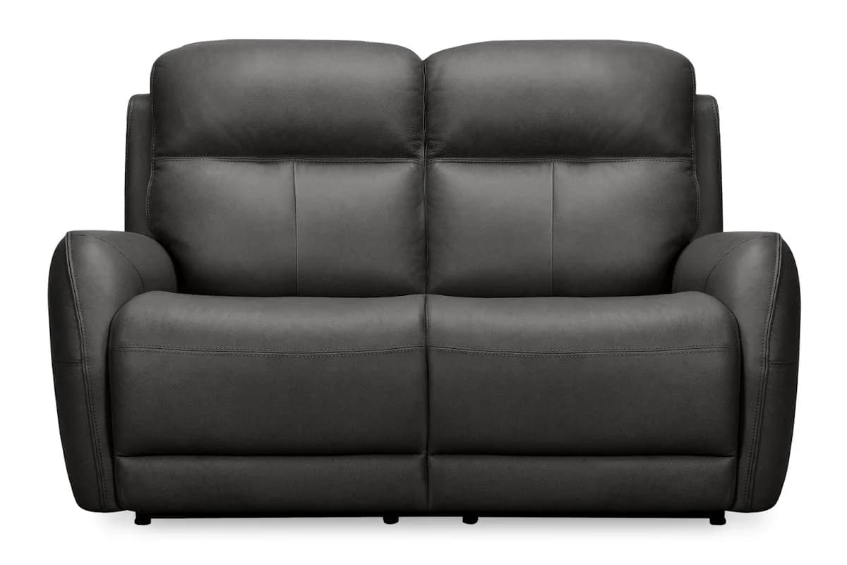 Harri 2 Seater Sofa | Leather | Power Recliner | Zero Gravity | Charcoal