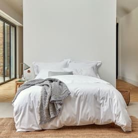 200 Thread Count Percale Duvet Set White