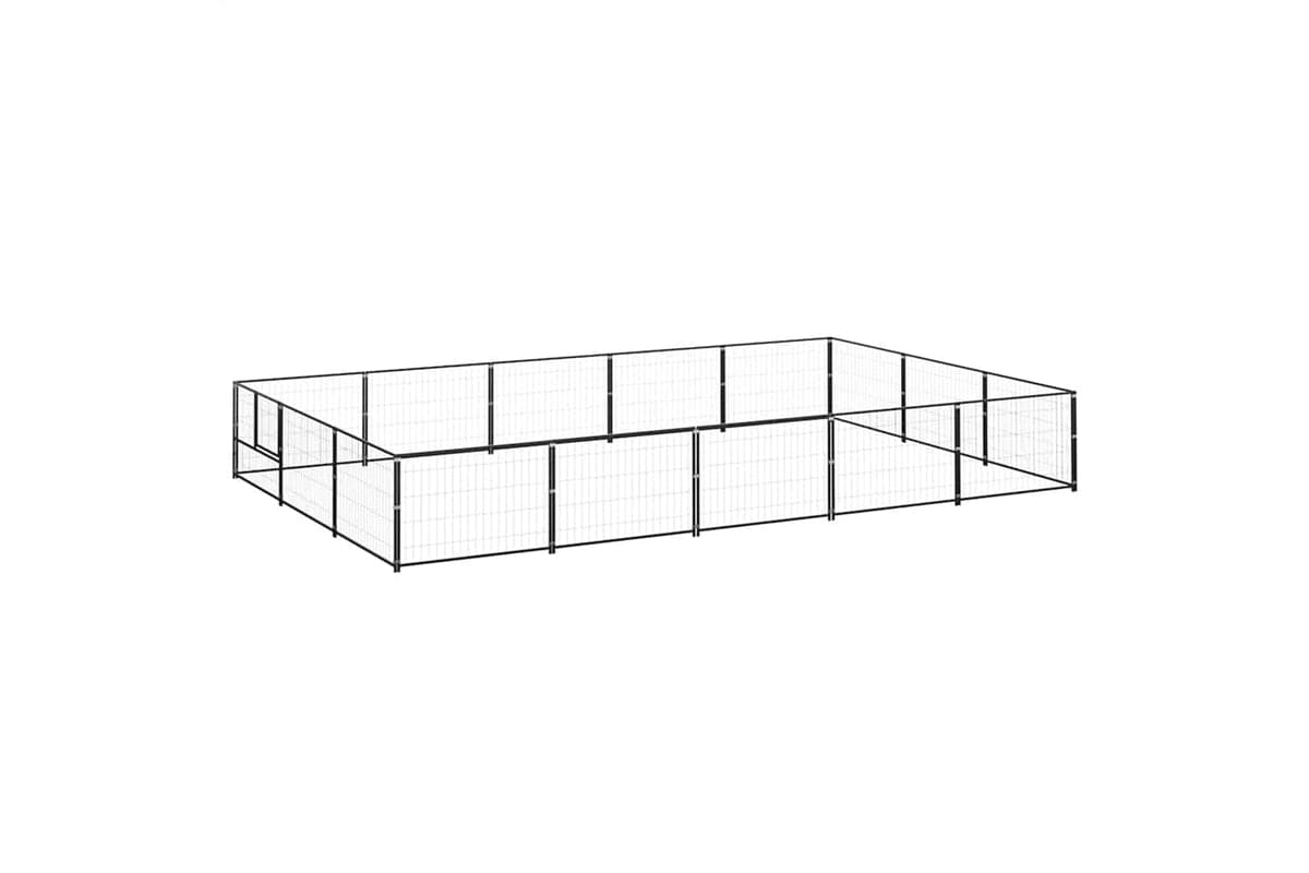 Vidaxl 3082129 Dog Kennel Black 15 M2 Steel