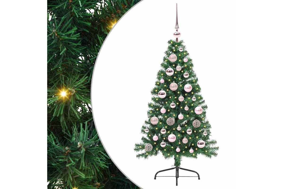 Vidaxl Artificial Pre-lit Christmas Tree Green 120 Cm Pvc
