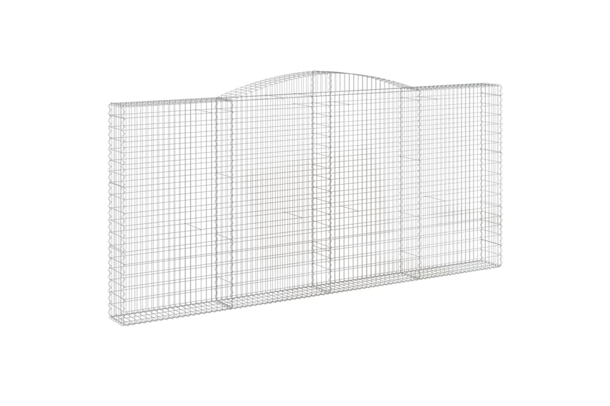 vidaXL 153529 Arched Gabion Basket 400x30x180/200cm Galvanised Iron