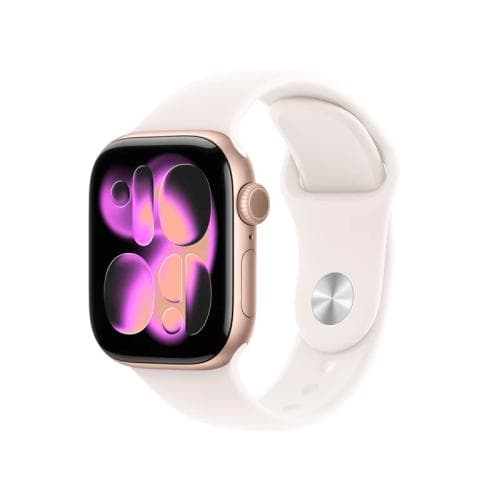 APPLE            WATCH SERIES 11 GPS 42MM ROSE GOLD ALUMINIUM CASE WITH LIGHT BLUSH SPORT BAND - S/M