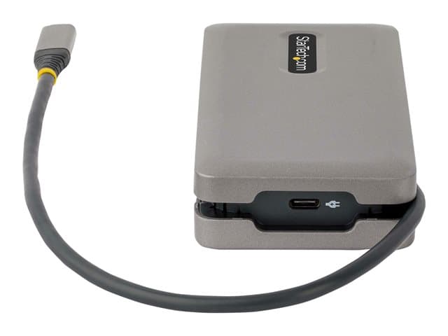 STARTECH.COM - Startech USB-C Multiport Adapter, HDMI/VGA, 4K 60Hz Video, 3-Port USB Hub, 100W Power Delivery Pass-Through, GbE, USB Type-C Travel Dock w/ Charging, 1ft/30cm Wrap-Around Cable - Mini Laptop Docking Station (DKT31CVHPD3)