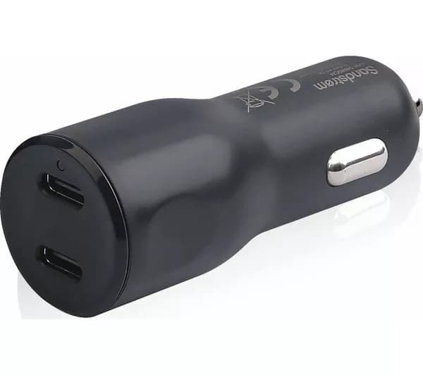 SANDSTROM S40WDC24 40 W Dual USB Type-C Car Charger