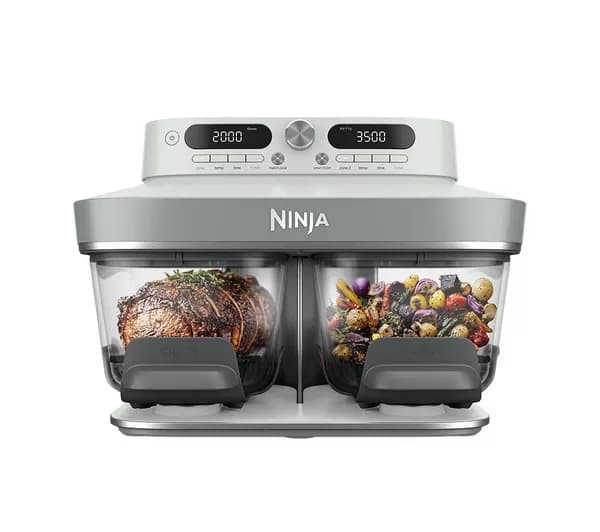 NINJA CRISPi DD102UKWH Dual Zone Glass Air Fryer - White