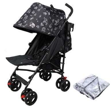 GRADE A1 - Babyway Lightweight Stroller with Raincover & Cup Holder in Animal Design by Jane Foster