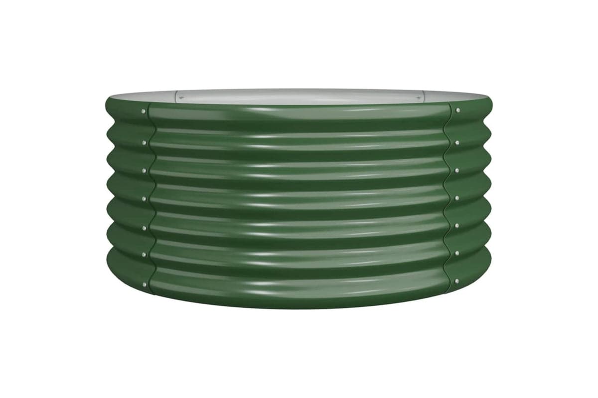 vidaXL 318853 Garden Planter Powder-coated Steel 80x80x36cm Green