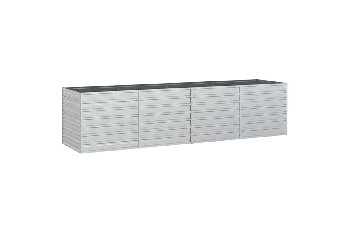 Vidaxl Garden Raised Bed 320x80x77 Cm Galvanized Steel Silver