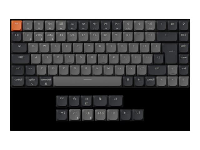Keychron - K3 - Version 3 - keyboard - ISO layout, QMK, mechanical - 75% compact - QWERTY - UK Input Device