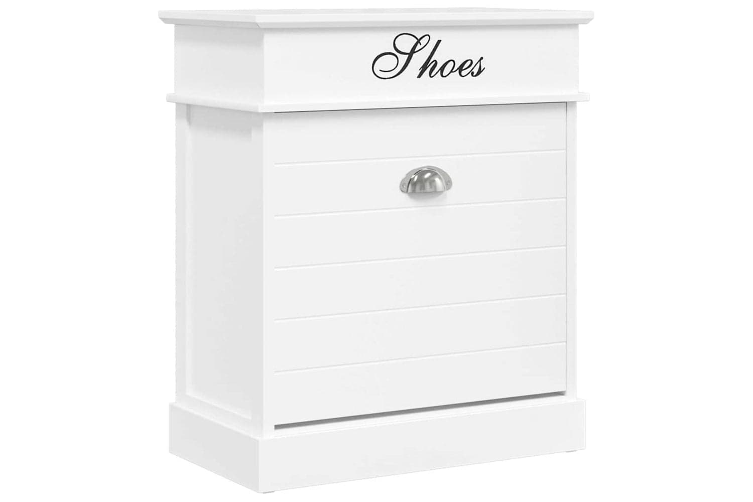 vidaXL 284083 Shoe Cabinet White 50x28x58cm Paulownia Wood