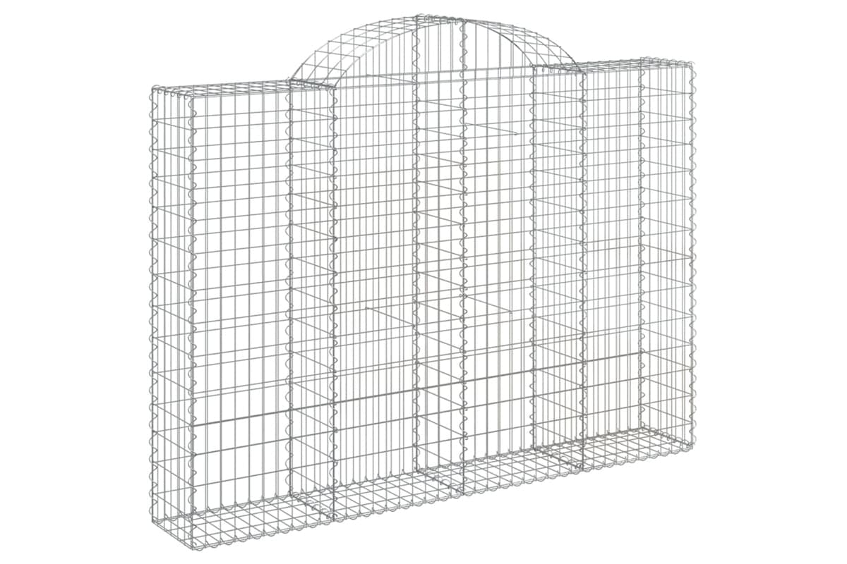 vidaXL 153487 Arched Gabion Basket 200x30x140/160cm Galvanised Iron