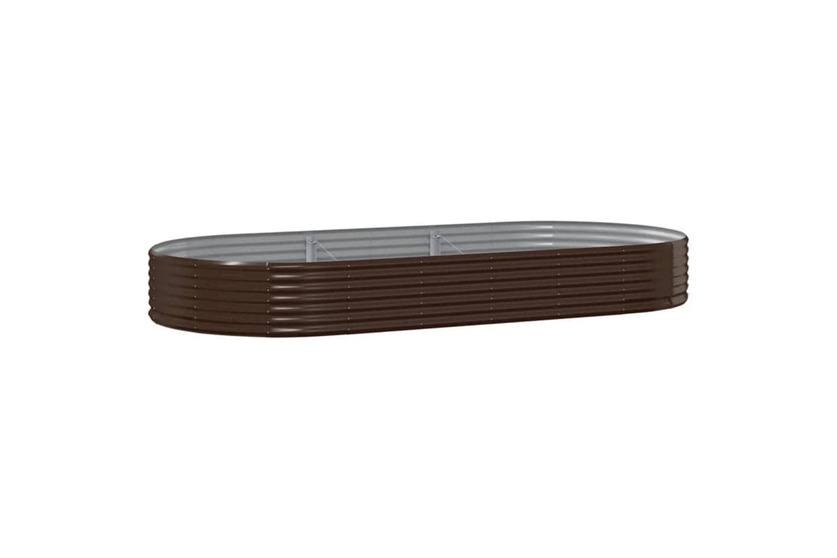 vidaXL 319030 Garden Raised Bed Powder-coated Steel 296x140x36cm Brown
