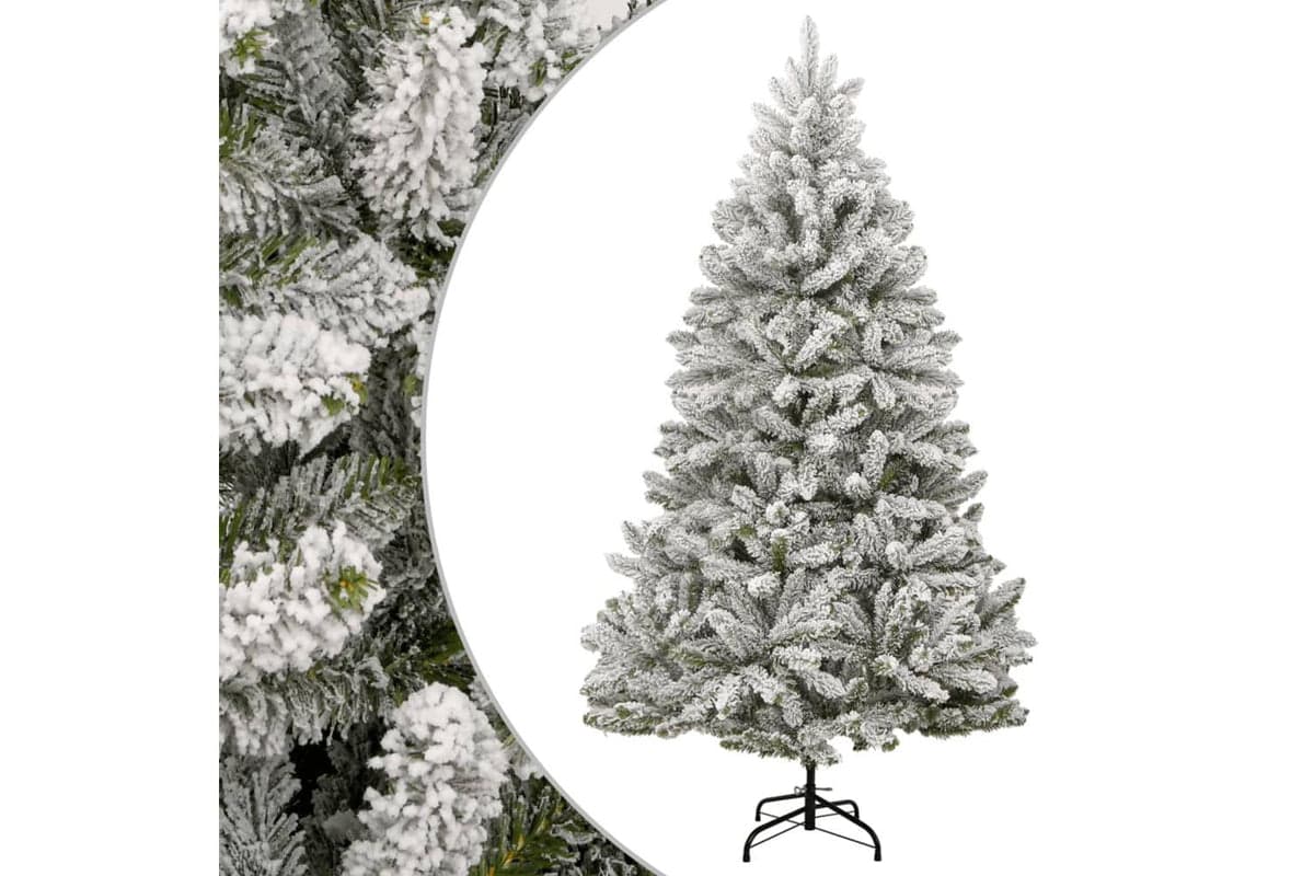 Vidaxl Artificial Hinged Christmas Tree With Flocked Snow 180 Cm