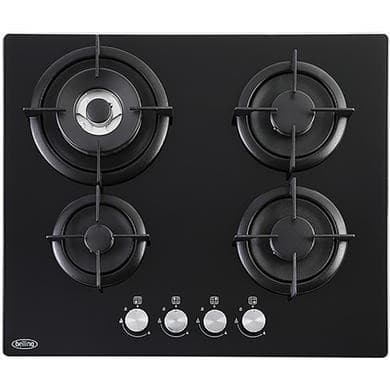 Belling 60cm Gas on Glass 4 Burner Gas Hob - Black