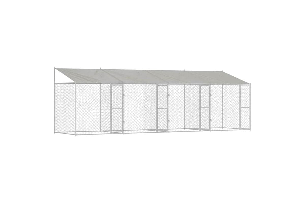 Dog Cage Silver 800 X 200 X 256 Cm Galvanised Steel
