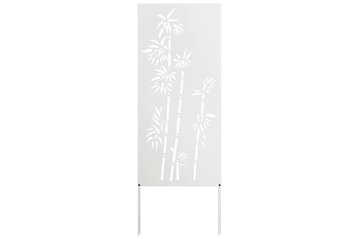 Garden Privacy Screen White 50 X140cm Cold-rolled Steel