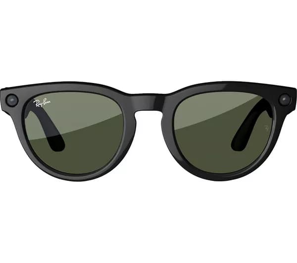 RAY-BAN Meta Headliner Low Bridge Glasses - Shiny Black, G15 Green