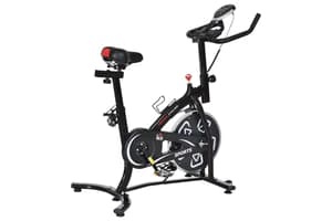 Homcom A91-094BK Exercise Bike w/ LCD Monitor | Black