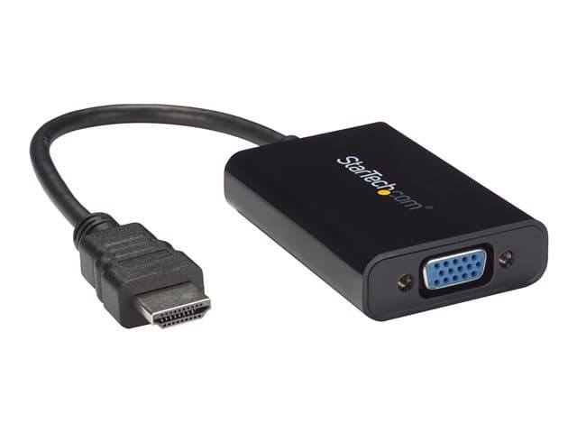 STARTECH.COM - Startech HDMI to VGA Video Adapter Converter with Audio for Desktop PC / Laptop / Ultrabook - 1920x1080 - adapter - HDMI / VGA / audio - 25 cm